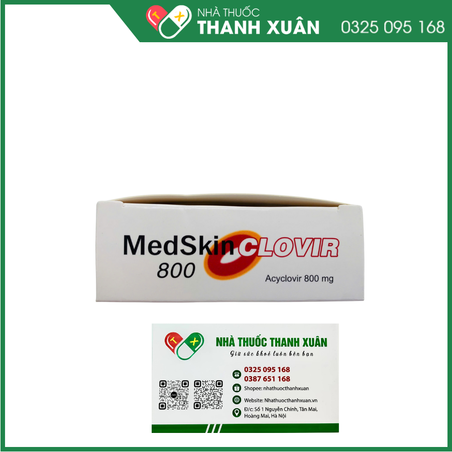 Medskin Clovir 800 điều trị Herpes, zona, thủy đậu